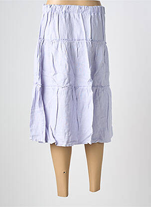 Jupe mi-longue coupe évasée violet COUTURIST femme