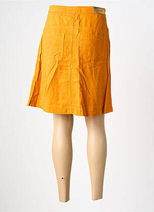 Jupe mi-longue taille normale orange COUTURIST femme