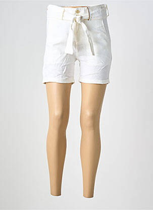 Short taille à pinces taille haute beige COUTURIST femme