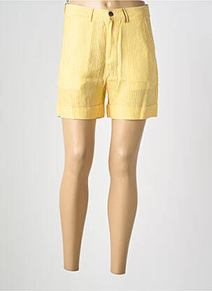 Short taille à pinces taille haute jaune COUTURIST femme