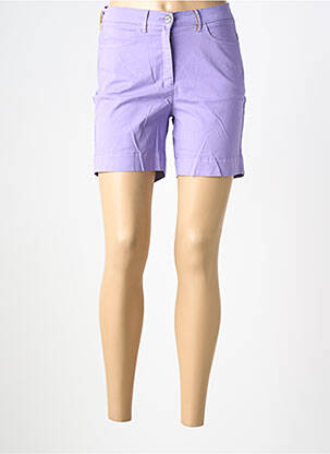 Short fermeture zippée sous rabat boutonné taille normale violet COUTURIST femme