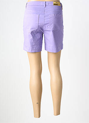 Short fermeture zippée sous rabat boutonné taille normale violet COUTURIST femme