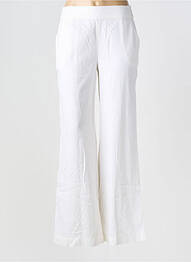 Pantalon droit tissage popeline taille normale blanc COUTURIST femme