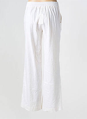 Pantalon droit tissage popeline taille normale blanc COUTURIST femme