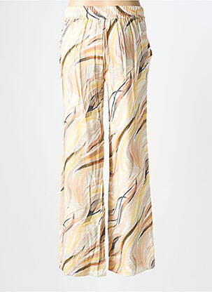 Pantalon droit tissage popeline taille normale beige COUTURIST femme