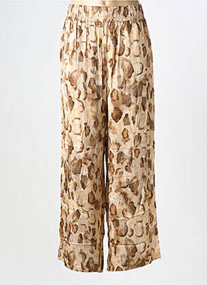 Pantalon large coupe fluide taille normale beige COUTURIST femme