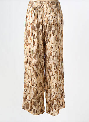 Pantalon large coupe fluide taille normale beige COUTURIST femme