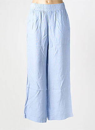 Pantalon large tissage popeline taille normale bleu COUTURIST femme