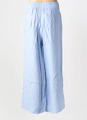 Pantalon large tissage popeline taille normale bleu COUTURIST femme