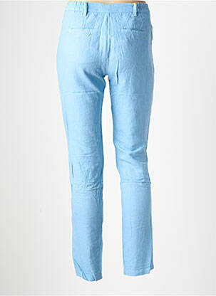 Pantalon slim tissage popeline taille normale bleu COUTURIST femme