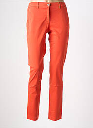 Pantalon slim tissage popeline taille normale rouge COUTURE-CLUB femme