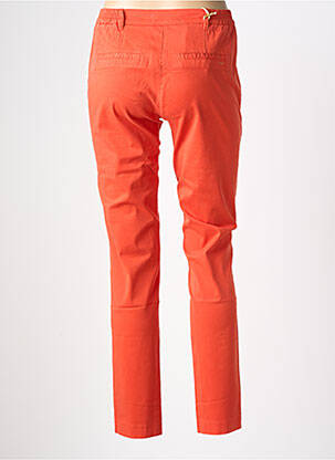 Pantalon slim tissage popeline taille normale rouge COUTURE-CLUB femme