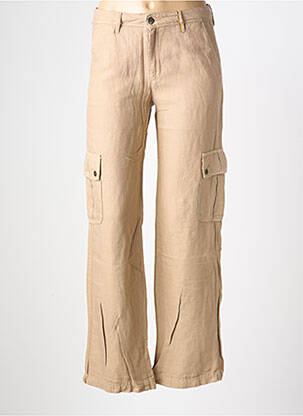 Pantalon cargo coupe droite taille normale beige COUTURIST femme
