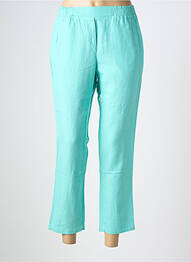 Pantalon 7/8 tissage popeline taille normale bleu COUTURIST femme
