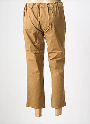 Pantalon 7/8 taille élastique taille normale marron COUTURIST femme