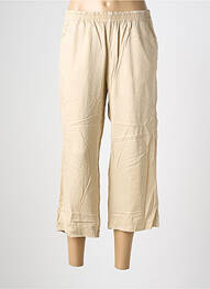 Pantacourt taille élastique taille normale beige COUTURIST femme