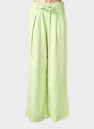 Pantalon large tissage popeline taille normale vert COUTURIST femme