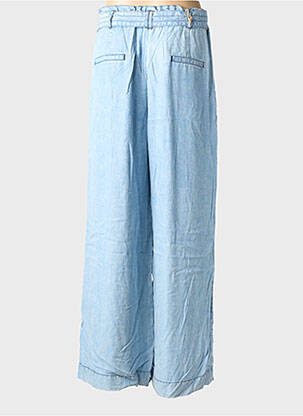 Pantalon large tissage popeline taille normale bleu COUTURIST femme