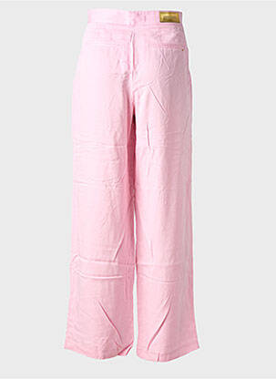 Pantalon large tissage popeline taille normale rose COUTURIST femme