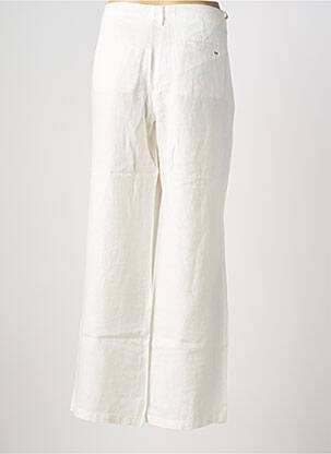 Pantalon large fermeture zippée sous rabat boutonné taille normale blanc COUTURIST femme