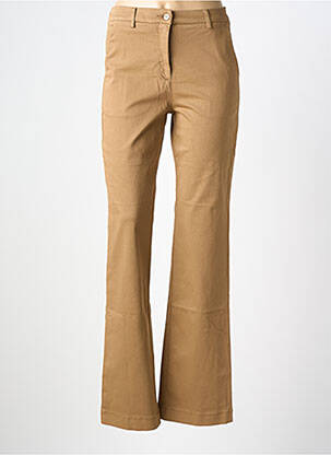 Pantalon chino tissage popeline taille normale marron COUTURIST femme
