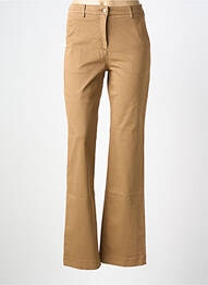 Pantalon chino tissage popeline taille normale marron COUTURIST femme