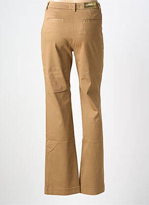 Pantalon chino tissage popeline taille normale marron COUTURIST femme