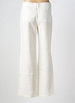 Pantalon large fermeture zippée sous rabat boutonné taille normale blanc COUTURIST femme