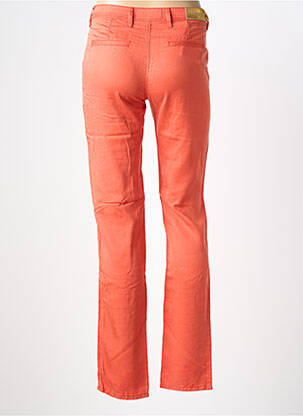 Pantalon droit tissage popeline taille normale orange COUTURIST femme