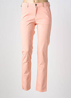 Pantalon slim tissage popeline taille normale rose COUTURIST femme