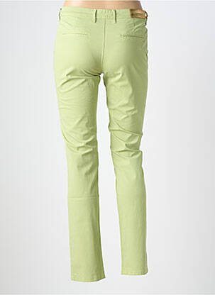 Pantalon slim tissage popeline taille normale vert COUTURIST femme