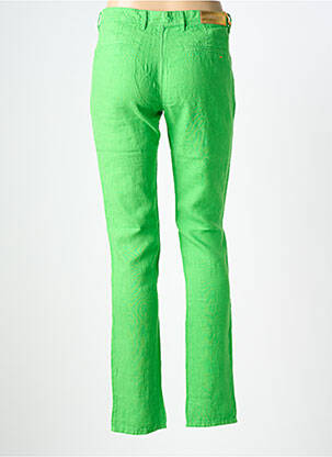 Pantalon droit fermeture zippée sous rabat boutonné taille normale vert COUTURIST femme