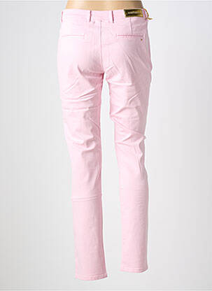 Pantalon chino tissage popeline taille normale rose COUTURIST femme