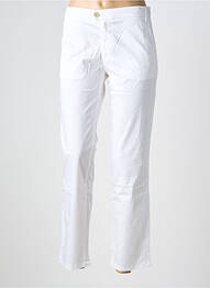 Pantalon chino tissage popeline taille normale blanc COUTURIST femme
