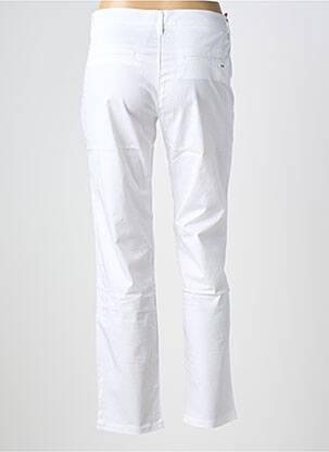 Pantalon chino tissage popeline taille normale blanc COUTURIST femme