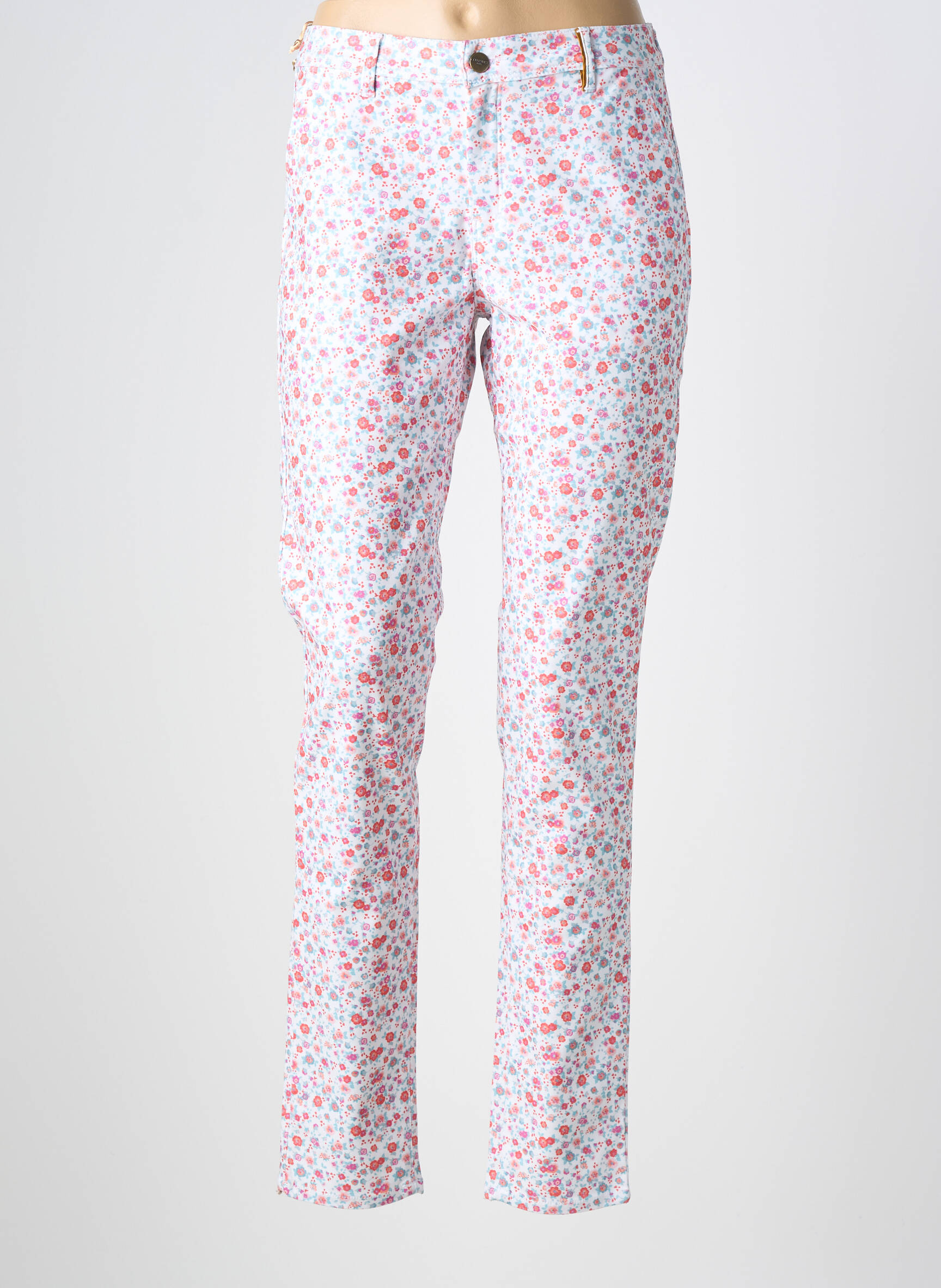 Pantalon droit stretch taille normale blanc COUTURIST femme