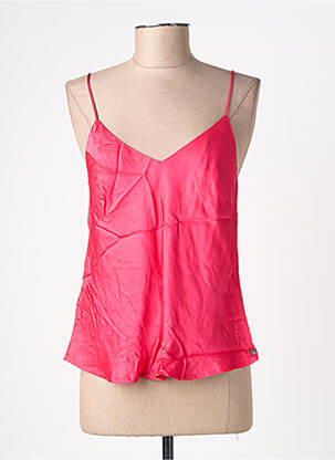 Top coupe fluide fines bretelles rose SURKANA femme