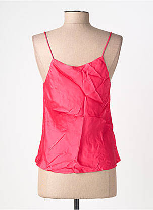 Top coupe fluide fines bretelles rose SURKANA femme