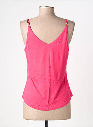 Top coupe cintrée fines bretelles rose SURKANA femme