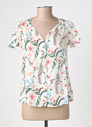 Blouse imprimé fantaisie sans manche blanc BLUTSGESCHWISTER femme