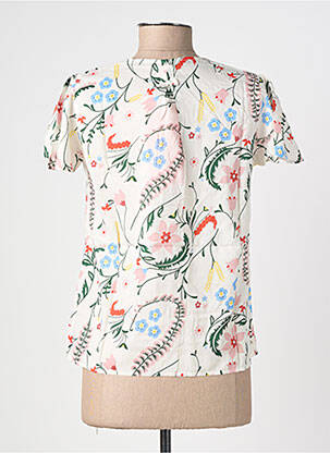 Blouse imprimé fantaisie sans manche blanc BLUTSGESCHWISTER femme