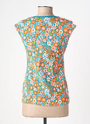 Top col carré sans manche bleu BLUTSGESCHWISTER femme