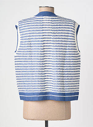 Gilet sans manche coupe droite bleu WHITE STUFF femme