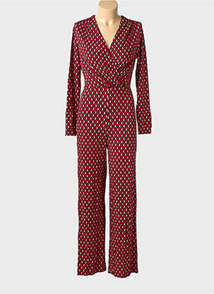 Combi-pantalon coupe cintrée manches longues rouge SURKANA femme