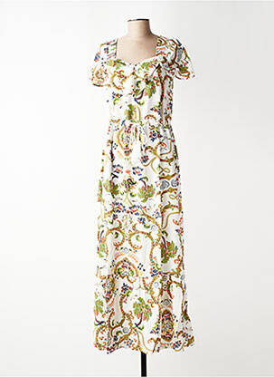 Robe longue manches courtes manches courtes beige BLUTSGESCHWISTER femme