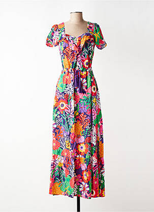 Robe longue manches courtes manches courtes rose BLUTSGESCHWISTER femme