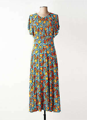 Robe longue manches courtes manches courtes bleu BLUTSGESCHWISTER femme
