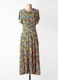 Robe longue manches courtes manches courtes bleu BLUTSGESCHWISTER femme
