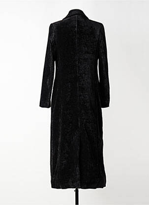 Manteau long coupe cintrée sans capuche noir SURKANA femme