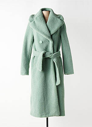 Manteau long coupe cintrée sans capuche vert KING LOUIE femme